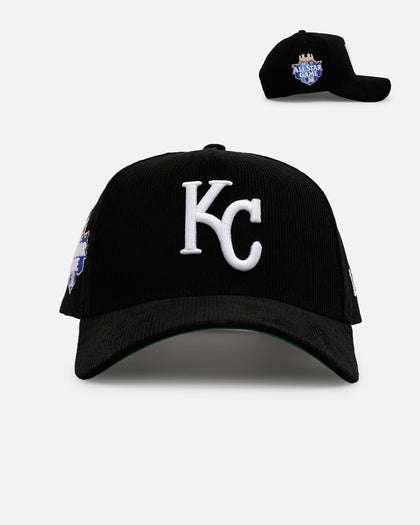 New Era Kansas City Royals 'Black Cord' 9FORTY A-Frame Corduroy Snapback Black