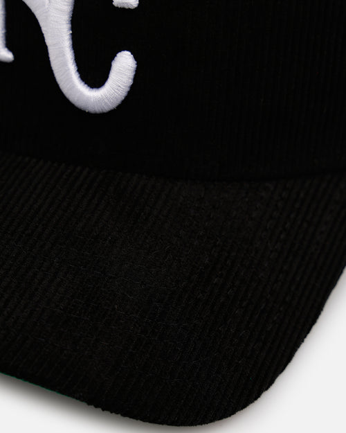 New Era Kansas City Royals 'Black Cord' 9FORTY A-Frame Corduroy Snapback Black
