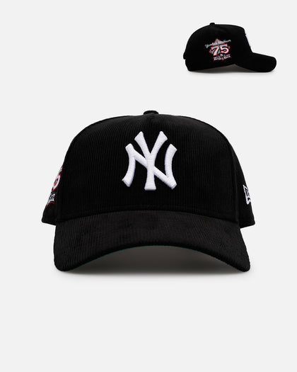 New Era New York Yankees 'Black Cord' 9FORTY A-Frame Corduroy Snapback Black