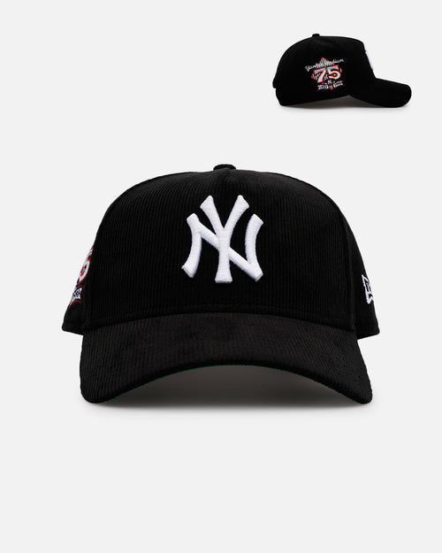 New Era New York Yankees 'Black Cord' 9FORTY A-Frame Corduroy Snapback Black