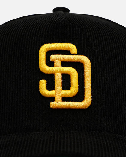 New Era San Diego Padres 'Black Cord' 9FORTY A-Frame Corduroy Snapback Black