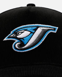New Era Toronto Blue Jays 'Black Cord' 9FORTY A-Frame Corduroy Snapback Black