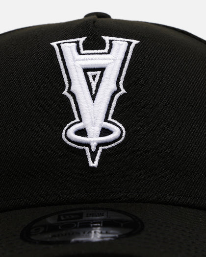 New Era Los Angeles Angels 'Black White Upside Down Logo' 9FORTY A-Frame Snapback Black/White