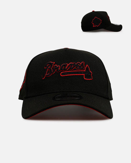 New Era Atlanta Braves 'Outline' 9FORTY A-Frame Snapback Black