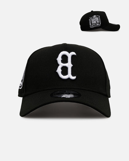 New Era Boston Red Sox 'Black White Upside Down Logo' 9FORTY A-Frame Snapback Black/White