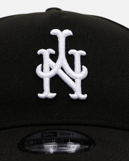 New Era New York Mets 'Black White Upside Down Logo' 9FORTY A-Frame Snapback Black/White