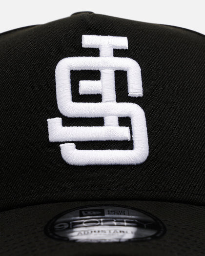 New Era San Francisco Giants 'Black White Upside Down Logo' 9FORTY A-Frame Snapback Black/White