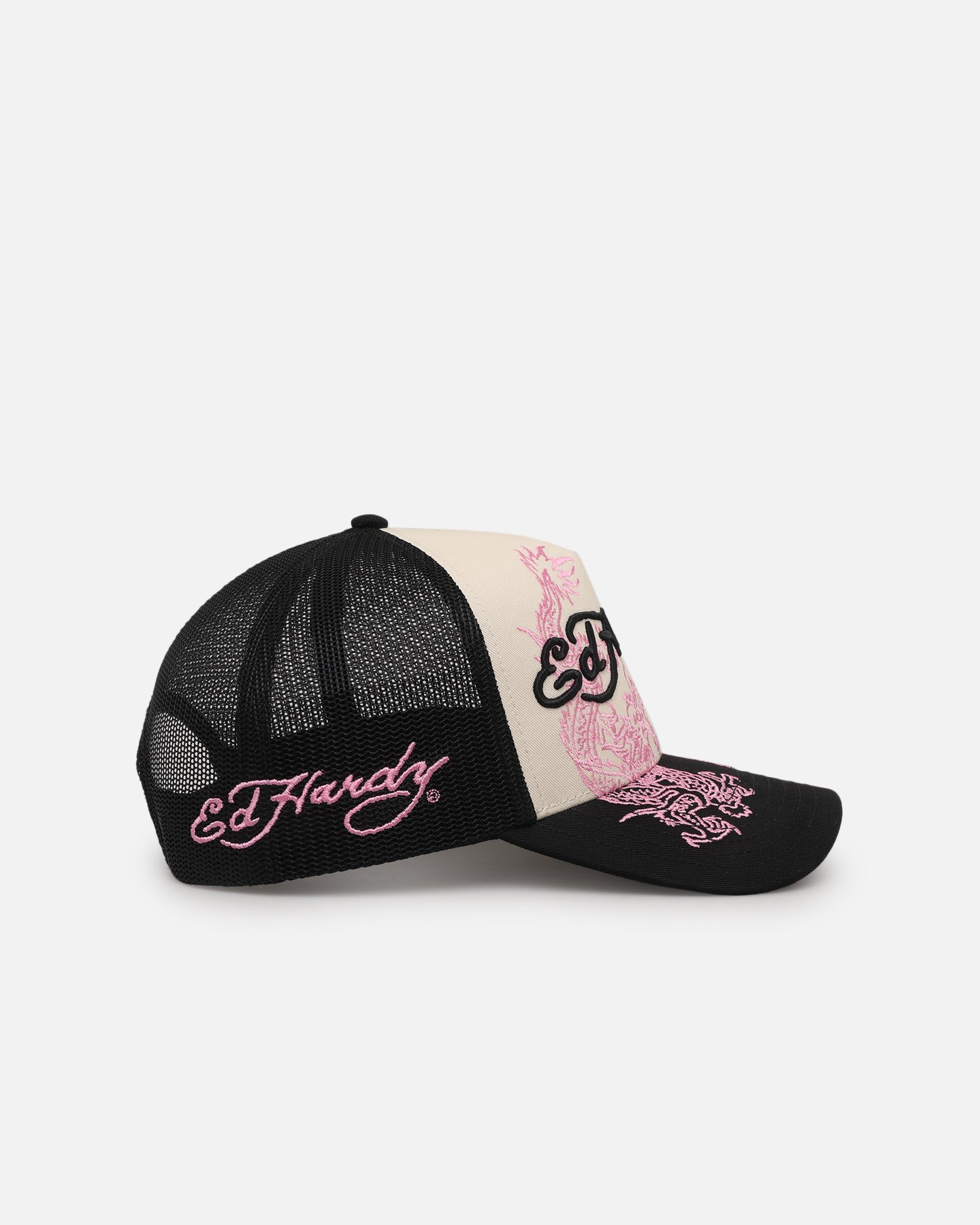 Ed Hardy Dragon Trucker Snapback Black/White | Culture Kings