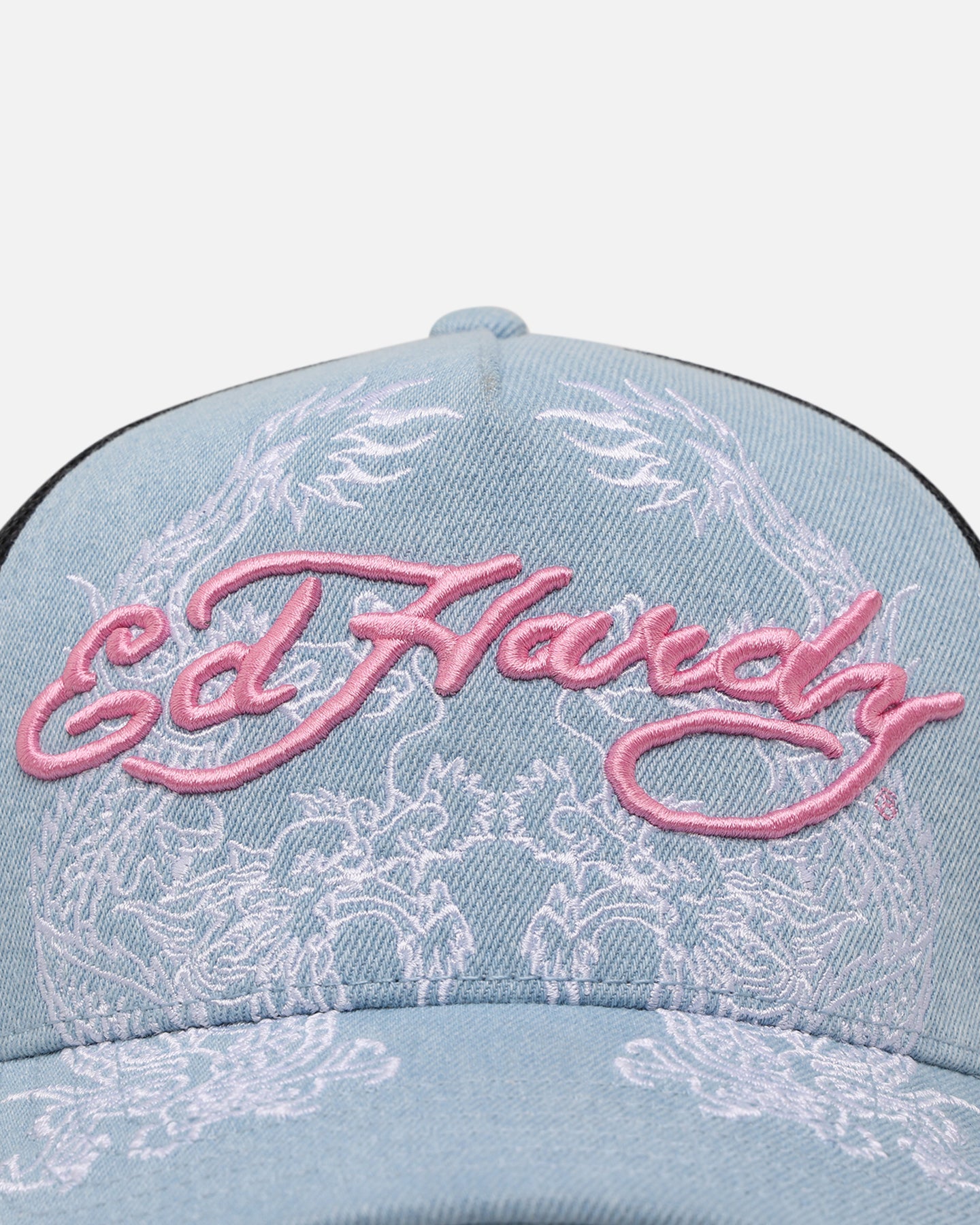 Ed Hardy Dragon Trucker Snapback Light Denim | Culture Kings