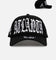 New Era Atlanta Braves 'Oversized Gothic Script Crown' 9FORTY A-Frame Snapback Black/White