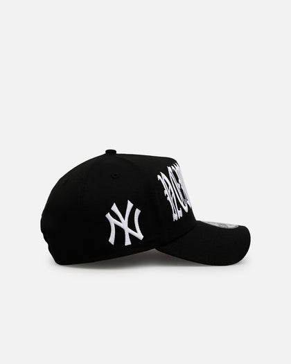 New Era New York Yankees 'Oversized Gothic Script Crown' 9FORTY A-Frame Snapback Black/White