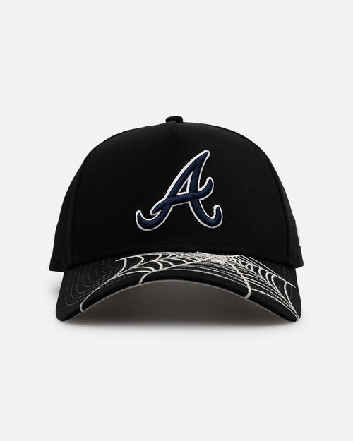 New Era Atlanta Braves 'Spider Web Visor' 9FORTY A-Frame Snapback Black
