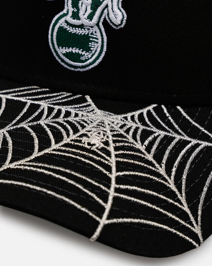 New Era Oakland Athletics 'Spider Web Visor' 9FORTY A-Frame Snapback Black