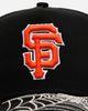 New Era San Francisco Giants 'Spider Web Visor' 9FORTY A-Frame Snapback Black