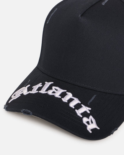 47 Brand Atlanta Braves 'Destruct Gothic Visor' 47 Offside Strapback Natural/Navy