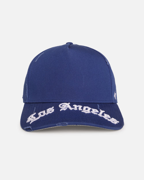 47 Brand Los Angeles Dodgers 'Destruct Gothic Visor' 47 Offside Strapback Royal/Royal