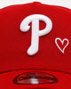 New Era Philadelphia Phillies 'Team Color Hearts' 9FORTY A-Frame Snapback Red