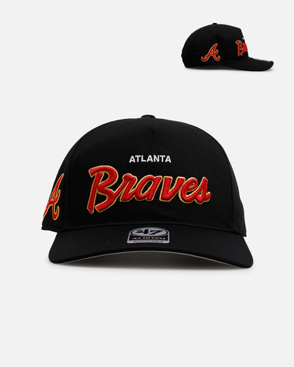 47 Brand Atlanta Braves 'Black Dome Script' 47 Hitch Snapback Black