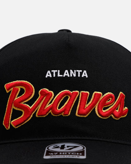 47 Brand Atlanta Braves 'Black Dome Script' 47 Hitch Snapback Black