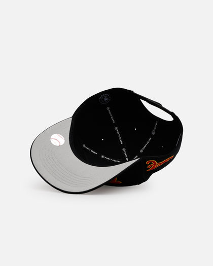 47 Brand Atlanta Braves 'Black Dome Script' 47 Hitch Snapback Black