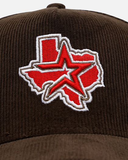 New Era Houston Astros 'Walnut Cord' 9FORTY A-Frame Corduroy Snapback Walnut