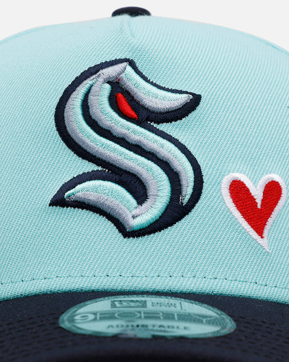 New Era Seattle Kraken 'Team Color Hearts' 9FORTY A-Frame Snapback Official Team Color