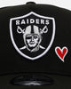 New Era Las Vegas Raiders 'Team Color Hearts' 9FORTY A-Frame Snapback Official Team Color