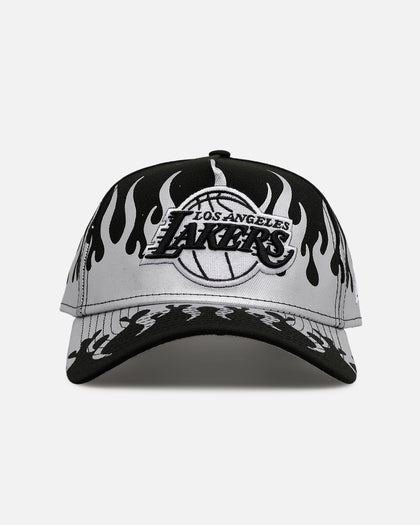 New Era Los Angeles Lakers 'Metallic Flames' 9FORTY A-Frame Snapback Black/Silver