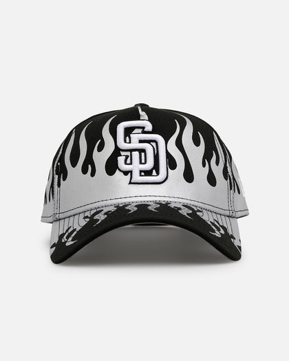 New Era San Diego Padres 'Metallic Flames' 9FORTY A-Frame Snapback Black/Silver