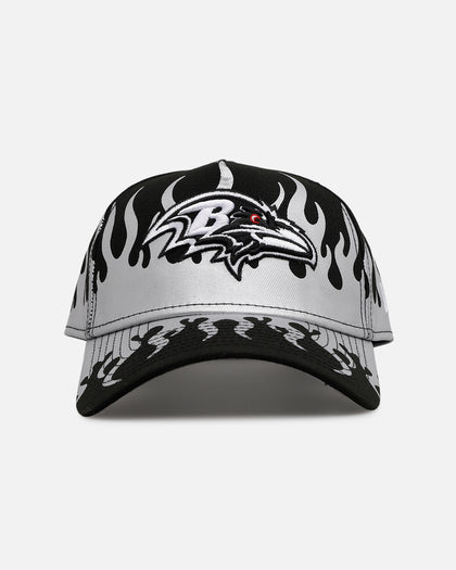 New Era Baltimore Ravens 'Metallic Flames' 9FORTY A-Frame Snapback Black/Silver