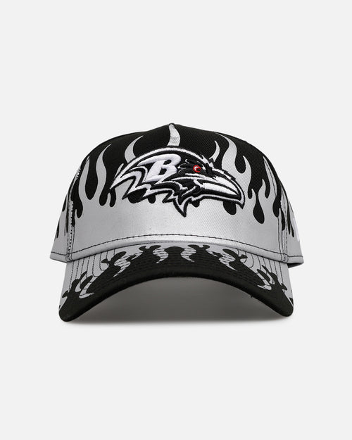 New Era Baltimore Ravens 'Metallic Flames' 9FORTY A-Frame Snapback Black/Silver