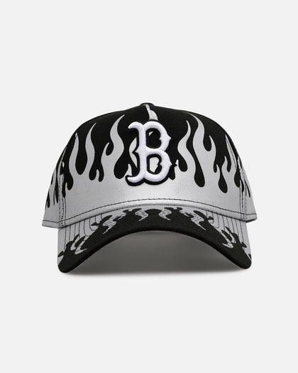New Era Boston Red Sox 'Metallic Flames' 9FORTY A-Frame Snapback Black/Silver
