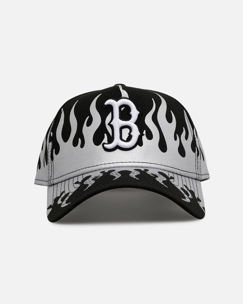 New Era Boston Red Sox 'Metallic Flames' 9FORTY A-Frame Snapback Black/Silver