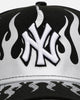 New Era New York Yankees 'Metallic Flames' 9FORTY A-Frame Snapback Black/Silver