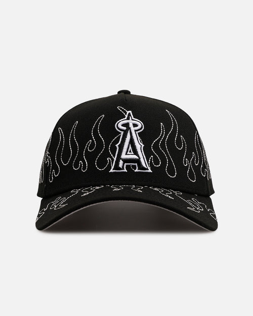 New Era Anaheim Angels 'Outline Flames' 9FORTY A-Frame Snapback Black