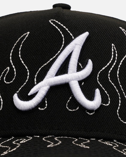New Era Atlanta Braves 'Outline Flames' 9FORTY A-Frame Snapback Black