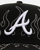 New Era Atlanta Braves 'Outline Flames' 9FORTY A-Frame Snapback Black