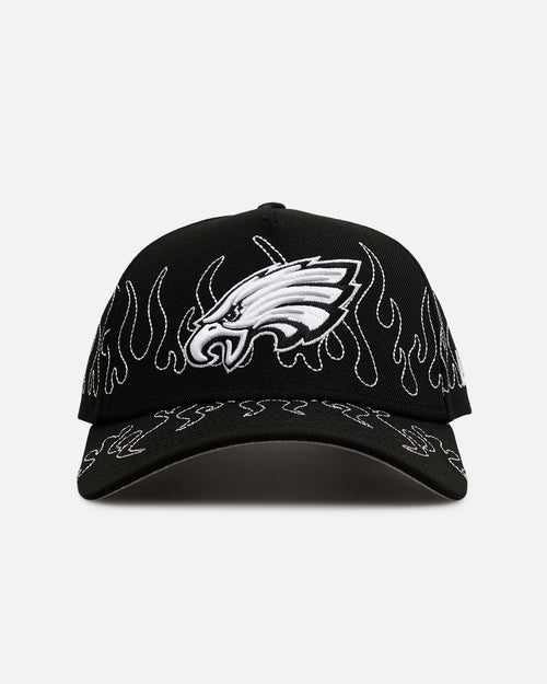 New Era Philadelphia Eagles 'Outline Flames' 9FORTY A-Frame Snapback Black