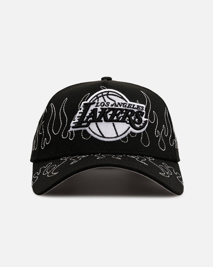 New Era Los Angeles Lakers 'Outline Flames' 9FORTY A-Frame Snapback Black