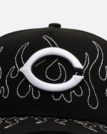 New Era Cincinnati Reds 'Outline Flames' 9FORTY A-Frame Snapback Black