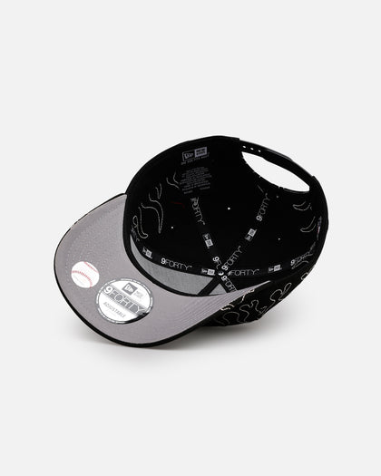 New Era Cincinnati Reds 'Outline Flames' 9FORTY A-Frame Snapback Black