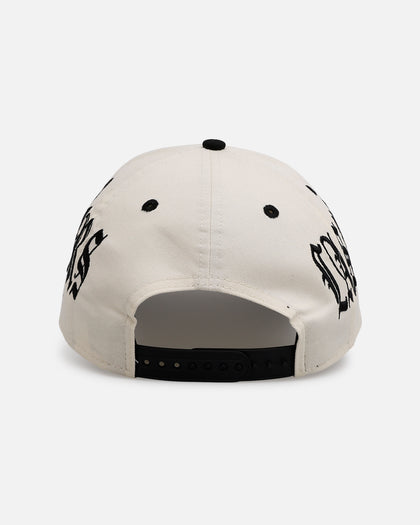 New Era Las Vegas Raiders 'Gothic Script Two Tone' 9FORTY A-Frame Snapback Chrome/Black