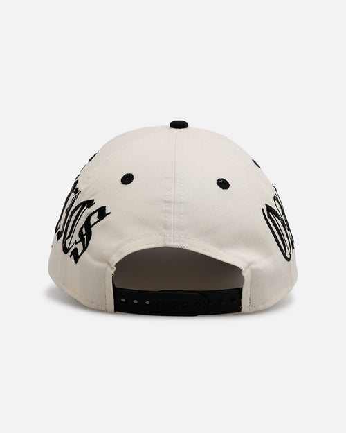 New Era Oakland Athletics 'Gothic Script Two Tone' 9FORTY A-Frame Snapback Chrome/Black