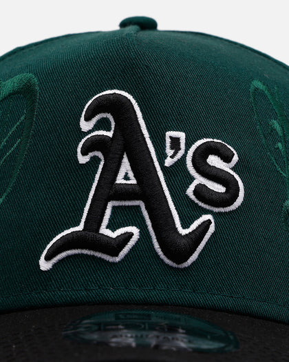 New Era Oakland Athletics 'Gothic Script Two Tone' 9FORTY A-Frame Snapback Dark Green/Black