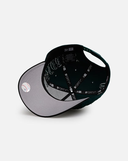 New Era Oakland Athletics 'Gothic Script Two Tone' 9FORTY A-Frame Snapback Dark Green/Black