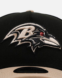 New Era Baltimore Ravens 'Desert Nights' 9FORTY A-Frame Snapback Black/Camel