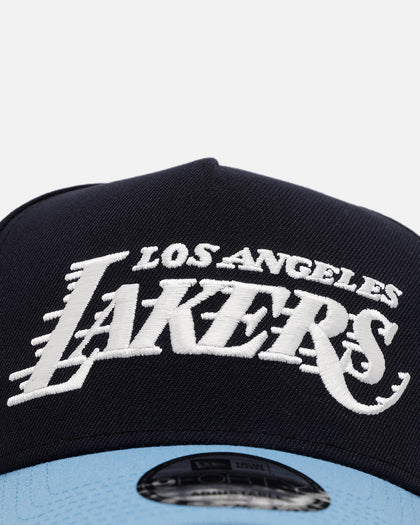 New Era Los Angeles Lakers 'Ocean' 9FORTY A-Frame Snapback Navy/Sky Blue