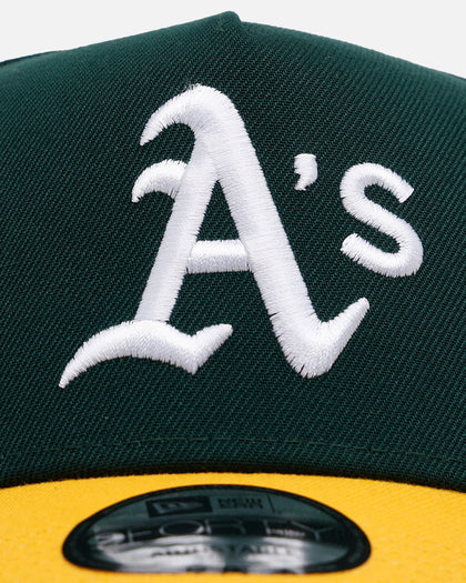 New Era Oakland Athletics 'Homage' 9FORTY A-Frame Snapback Green/Yellow