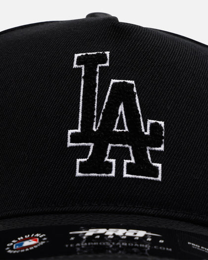 Pro Standard Los Angeles Dodgers 'Black Chenille' Pro Pinch Strapback Black
