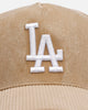 47 Brand Los Angeles Dodgers 'Apollo Cord Khaki' Hitch Snapback Khaki